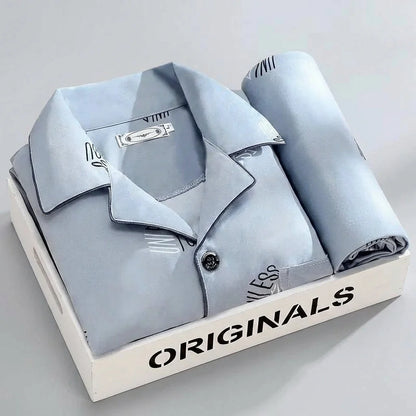 Men's Pajama Set Button-Up Soft & Breathable