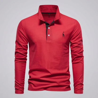 Men's Polo Shirt Classic Button Collar Soft Polyester