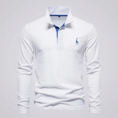 Men's Polo Shirt Classic Button Collar Soft Polyester