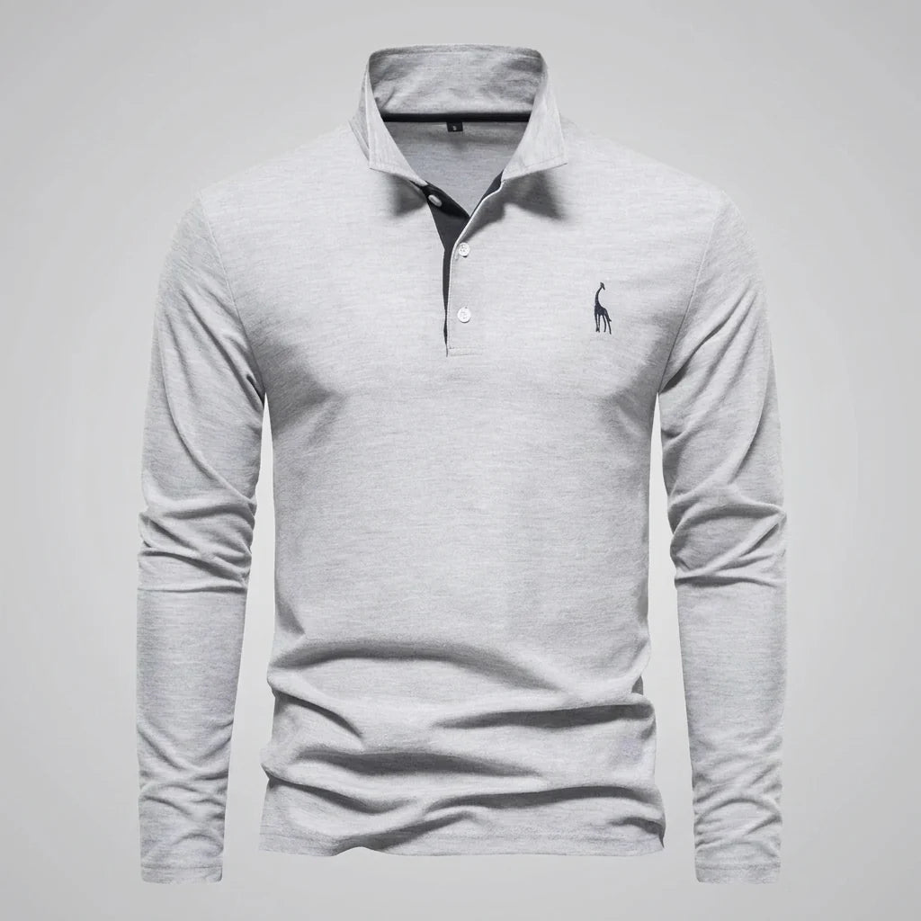 Men's Polo Shirt Classic Button Collar Soft Polyester