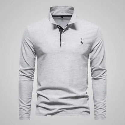 Men's Polo Shirt Classic Button Collar Soft Polyester