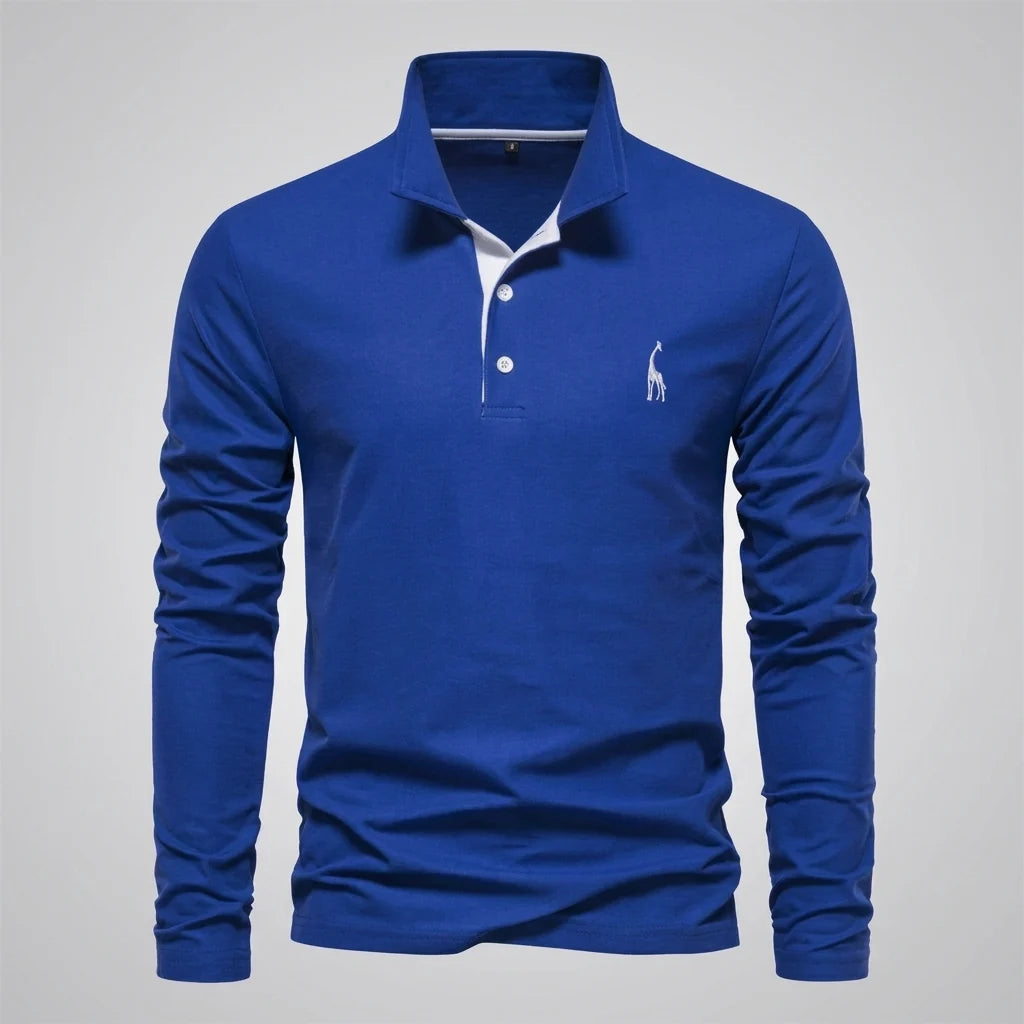 Men's Polo Shirt Classic Button Collar Soft Polyester