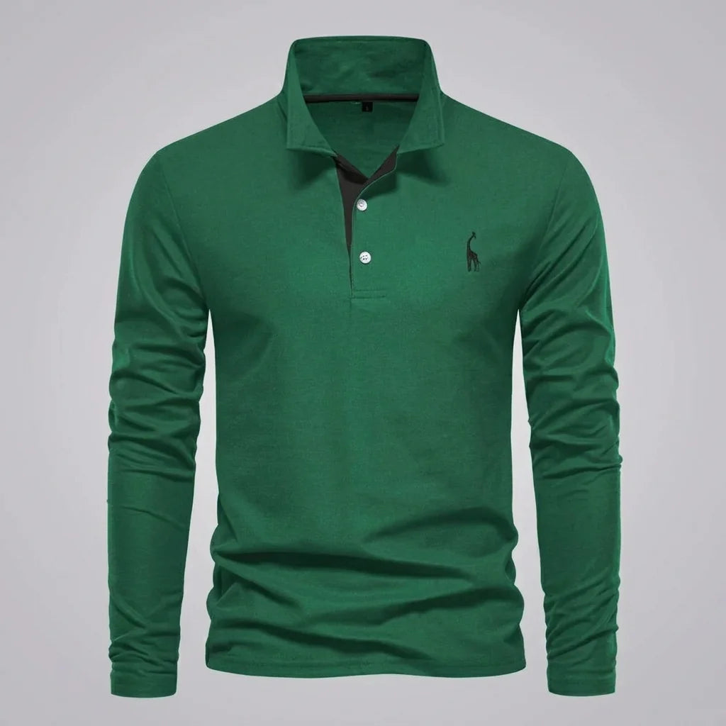 Men's Polo Shirt Classic Button Collar Soft Polyester