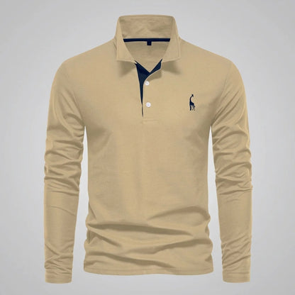 Men's Polo Shirt Classic Button Collar Soft Polyester
