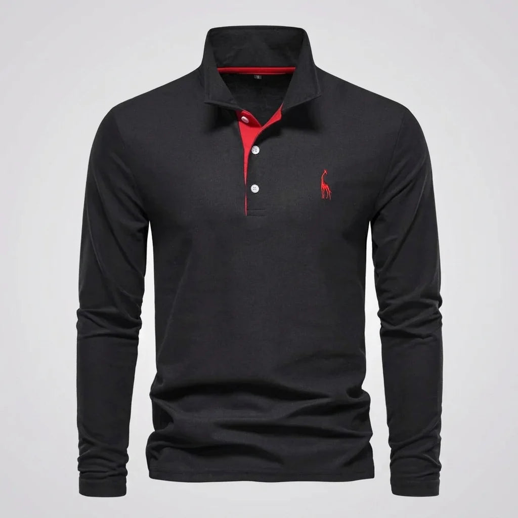 Men's Polo Shirt Classic Button Collar Soft Polyester