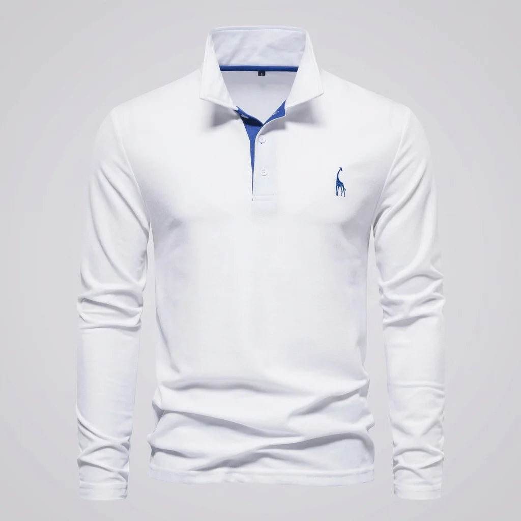 Men's Polo Shirt Classic Buttoned Collar Refined Fit