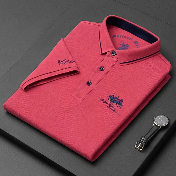 Men's Polo Shirt Short-Sleeve Regular Fit Embroidered Chest