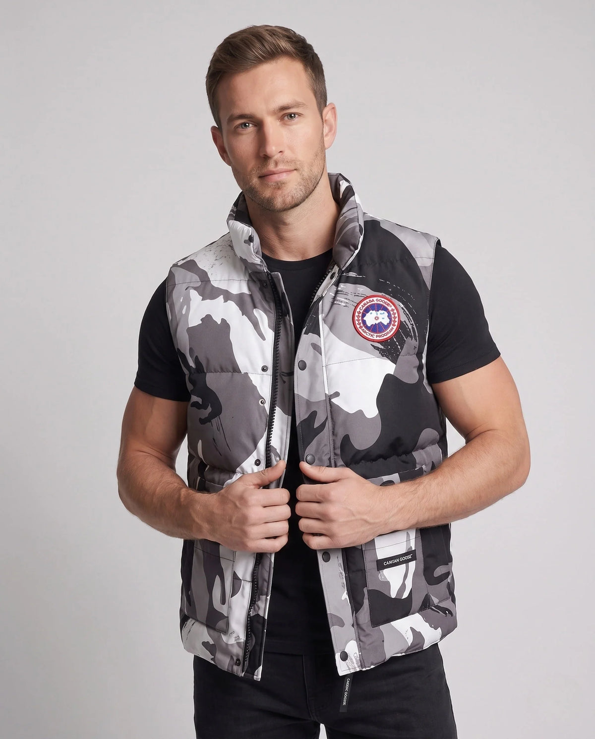 Men's Puffer Vest Insulated Windproof Multiple Pockets