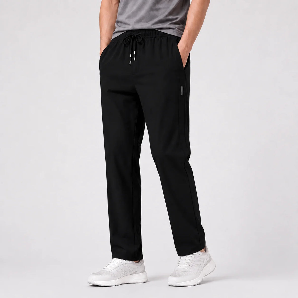Men's Running Pants Breathable Knit Quick-Drying Drawstring Waist
