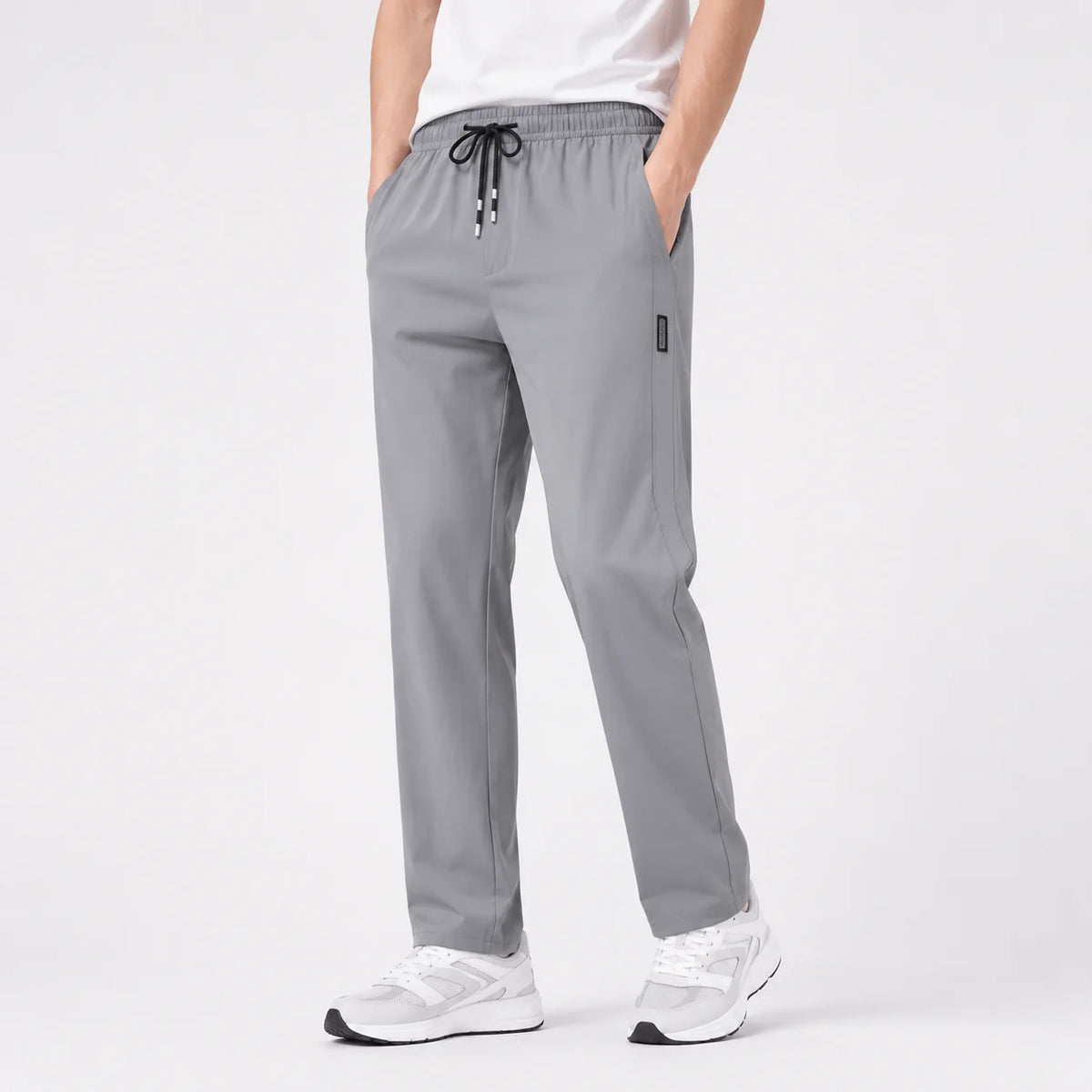 Men's Running Pants Breathable Knit Quick-Drying Drawstring Waist