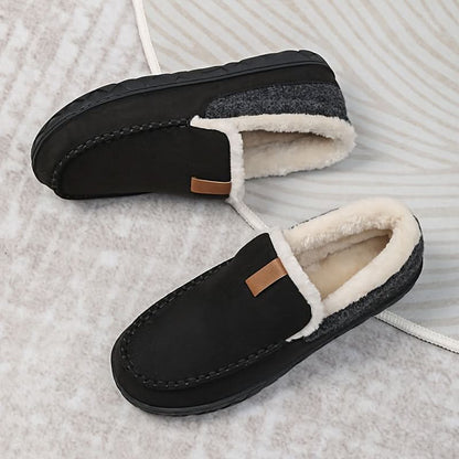 Men’s Slippers Synthetic Wool Loafer Style Machine Washable