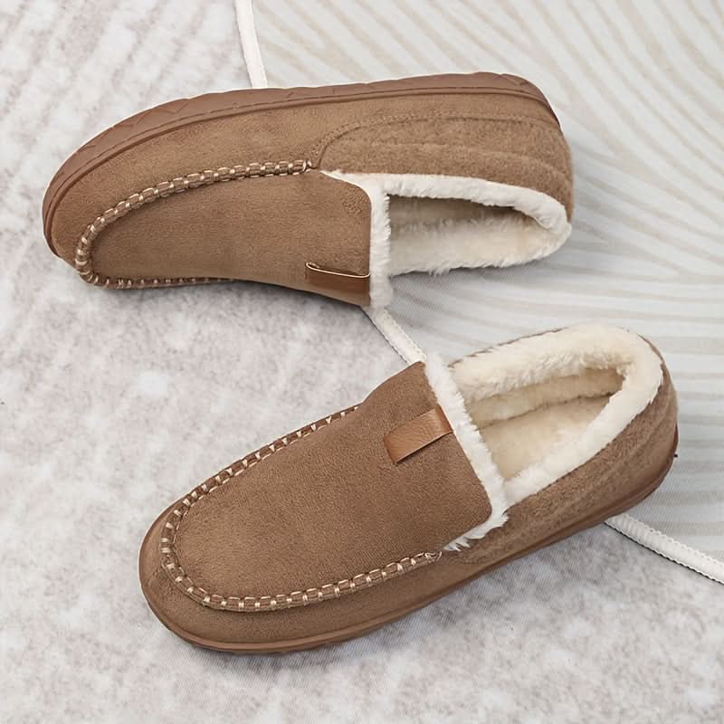 Men’s Slippers Synthetic Wool Loafer Style Machine Washable