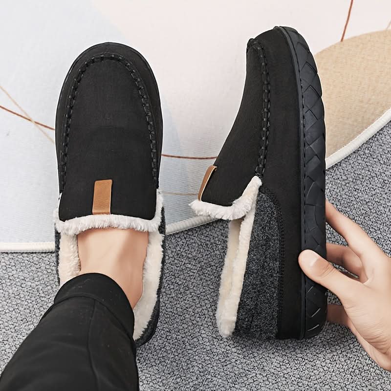 Men’s Slippers Synthetic Wool Loafer Style Machine Washable