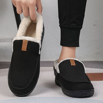 Men’s Slippers Synthetic Wool Loafer Style Machine Washable