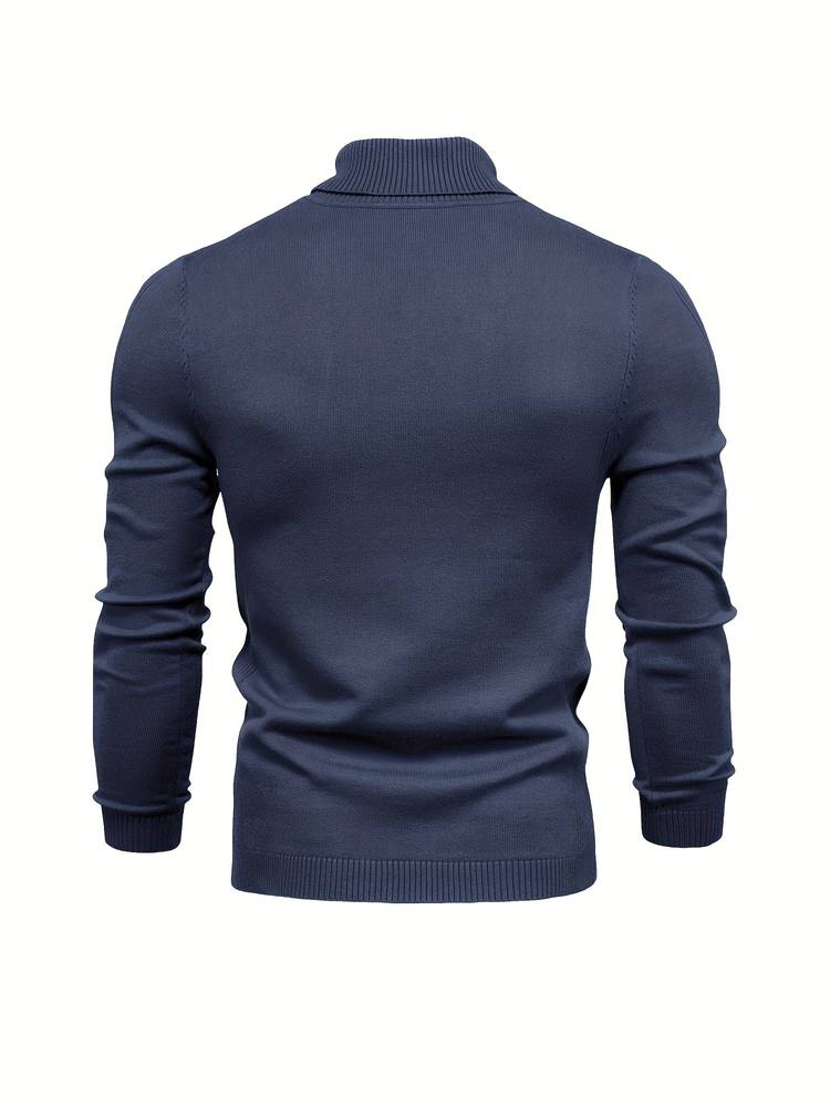 Men's Turtleneck Sweater High Collar Soft Comfortable Fit