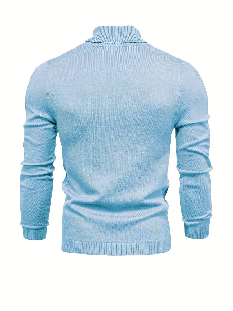Men's Turtleneck Sweater High Collar Soft Comfortable Fit