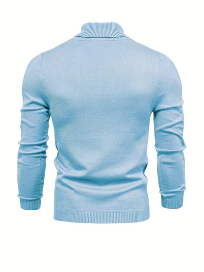 Men's Turtleneck Sweater High Collar Soft Comfortable Fit