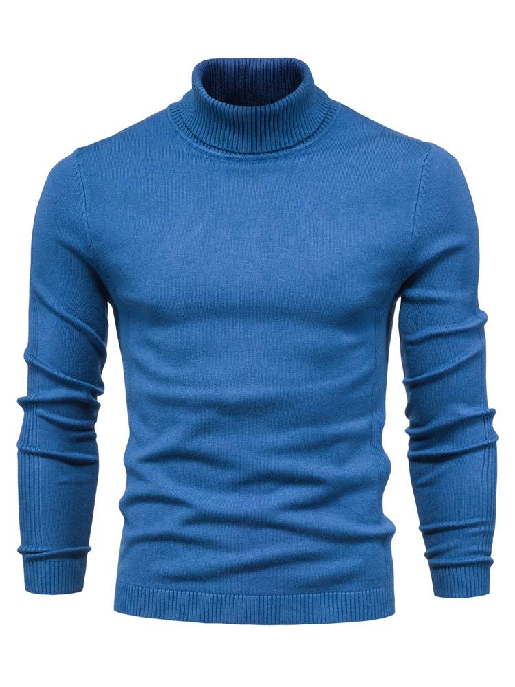 Men's Turtleneck Sweater High Collar Soft Comfortable Fit