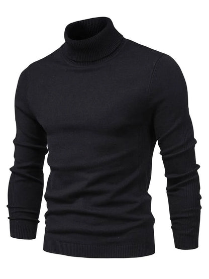 Men's Turtleneck Sweater High Collar Soft Comfortable Fit