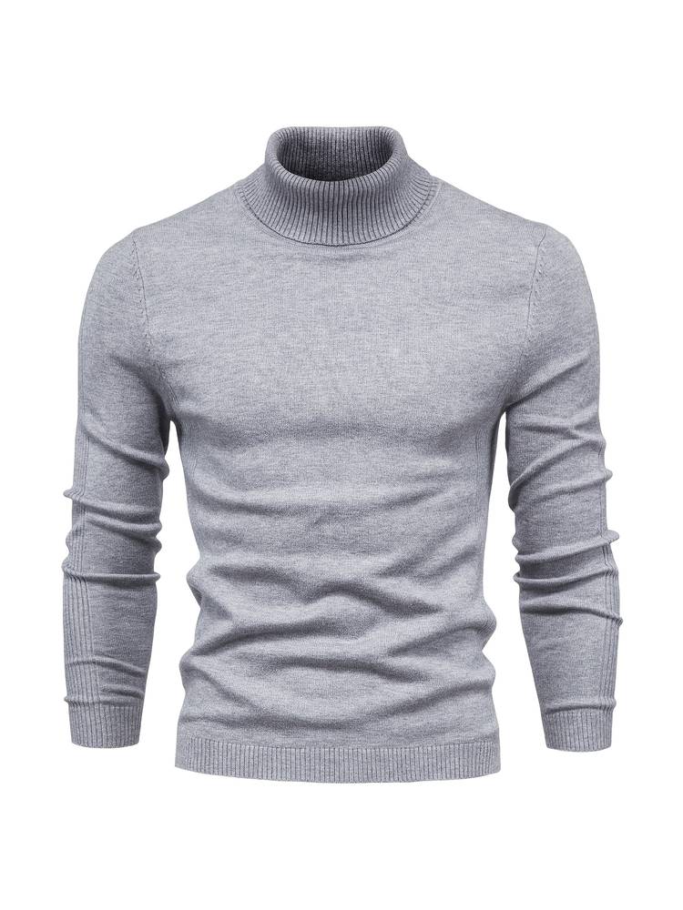 Men's Turtleneck Sweater High Collar Soft Comfortable Fit