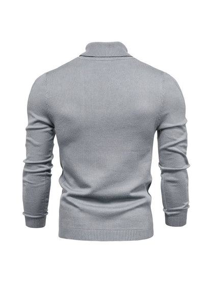 Men's Turtleneck Sweater High Collar Soft Comfortable Fit