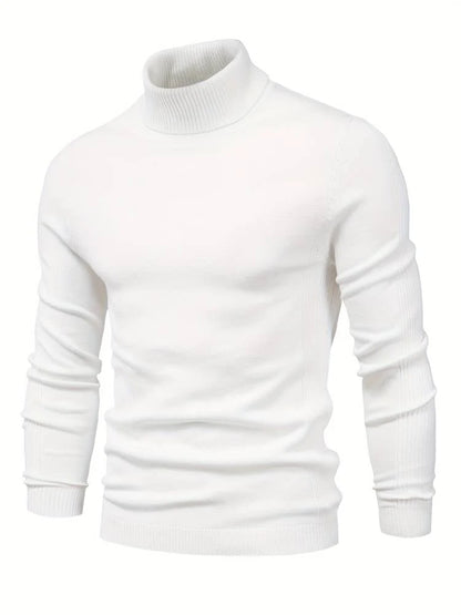 Men's Turtleneck Sweater High Collar Soft Comfortable Fit