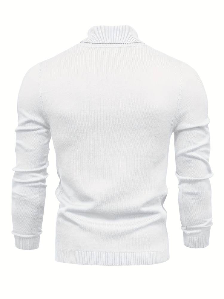 Men's Turtleneck Sweater High Collar Soft Comfortable Fit