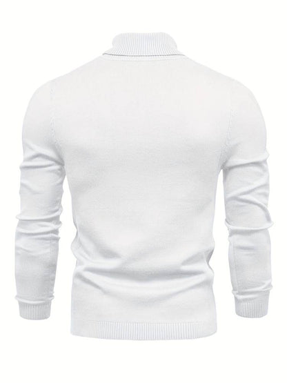 Men's Turtleneck Sweater High Collar Soft Comfortable Fit