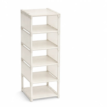 Metal Frame Shoe Rack With Fabric Shelves (Tool-Free Assembly)