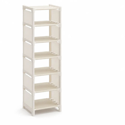Metal Frame Shoe Rack With Fabric Shelves (Tool-Free Assembly)