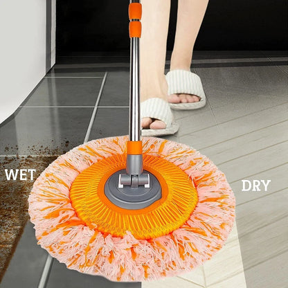 Microfiber Mop 360 Degree Rotating Head Adjustable Handle