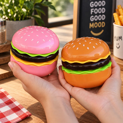 Mini Desk Fan Burger-Shaped USB Rechargeable