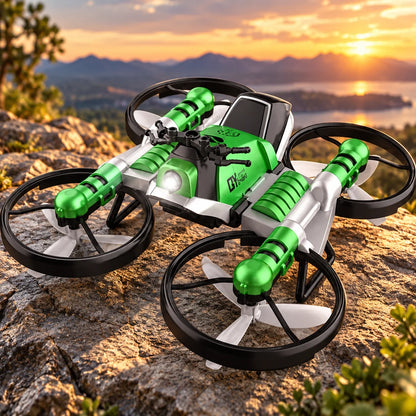 Mini Foldable Drone 2-in-1 Fly & Drive Built-In Camera