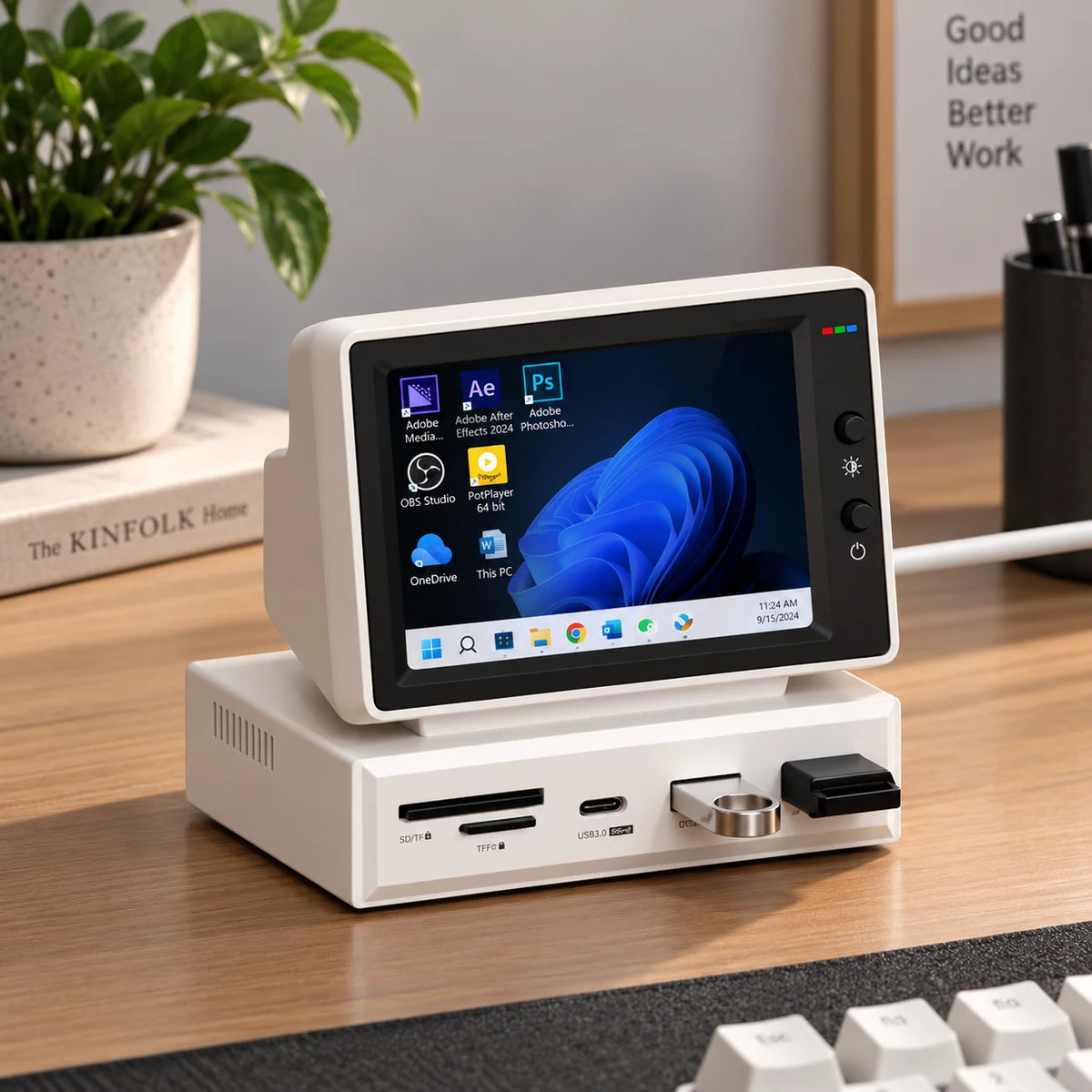 Mini Monitor 3.5-Inch IPS USB-C Hub