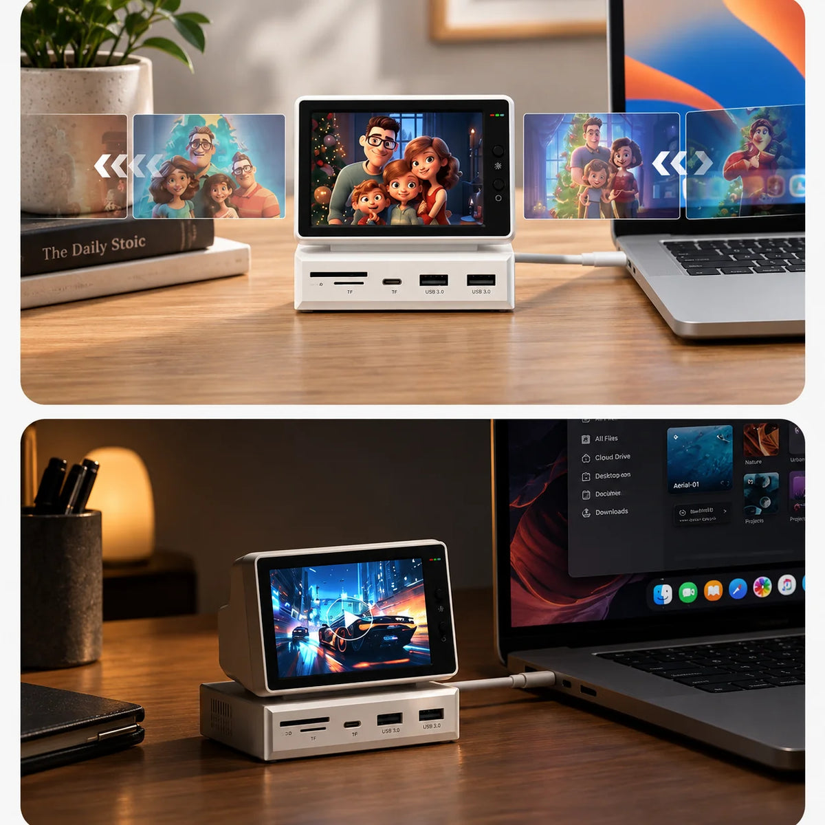Mini Monitor 3.5-Inch IPS USB-C Hub