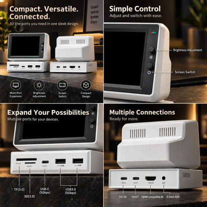 Mini Monitor 3.5-Inch IPS USB-C Hub