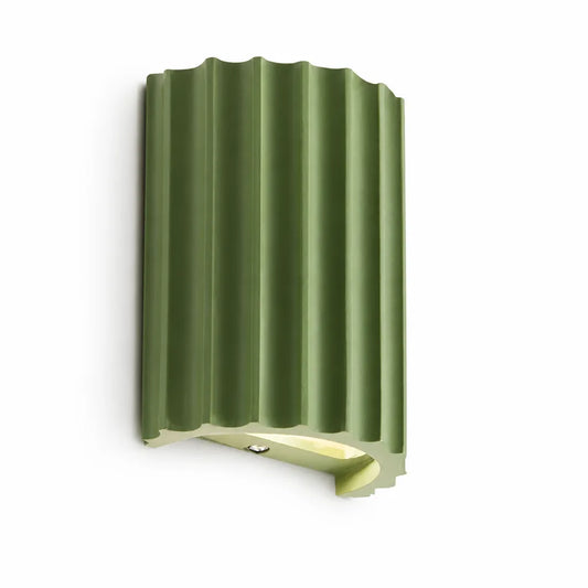 Modern Ribbed Sculptural LED Wall Lamp