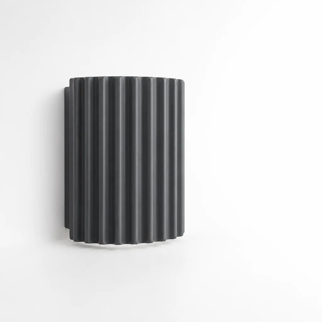 Modern Ribbed Sculptural LED Wall Lamp