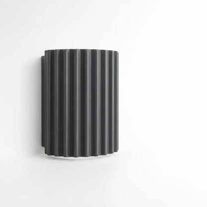 Modern Ribbed Sculptural LED Wall Lamp