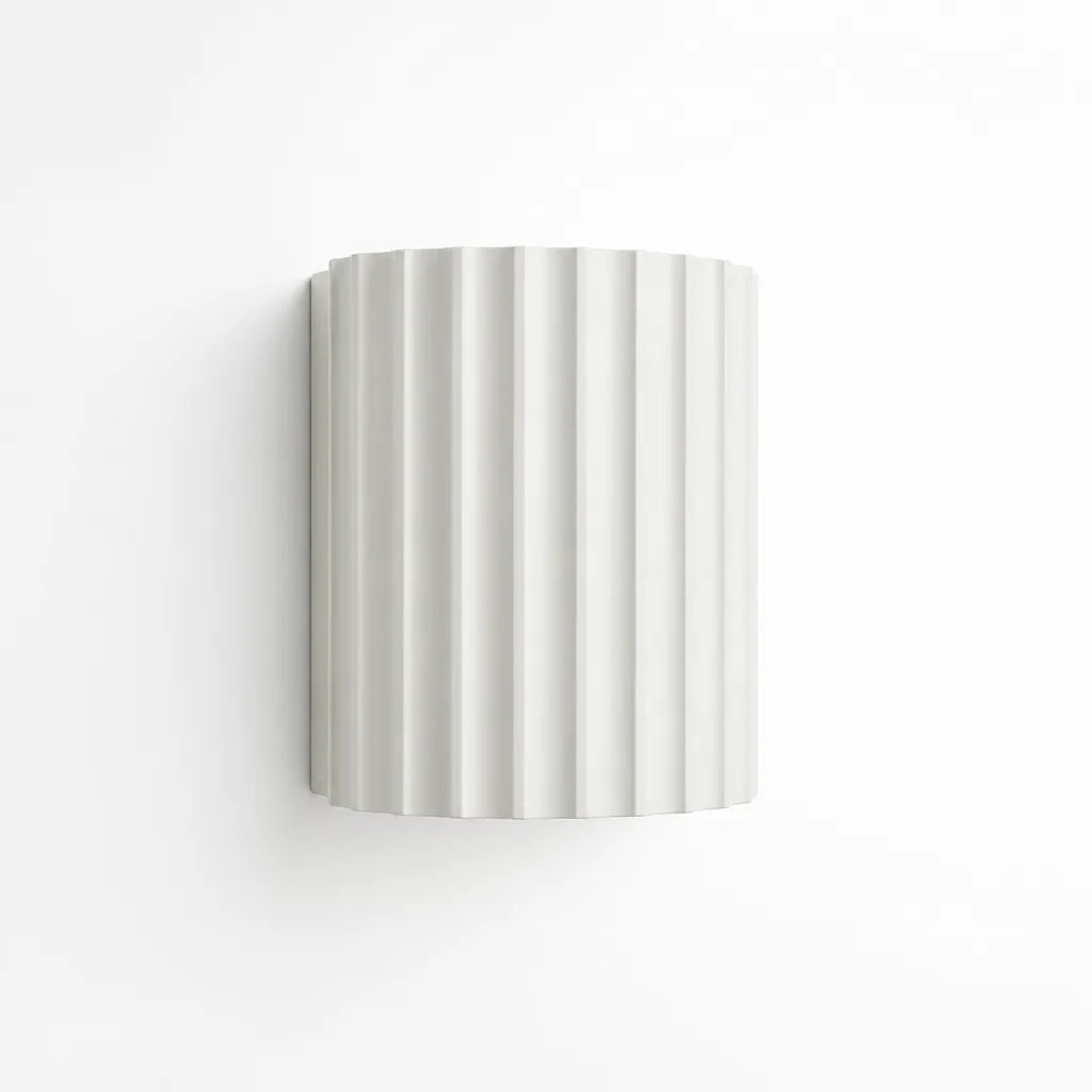 Modern Ribbed Sculptural LED Wall Lamp