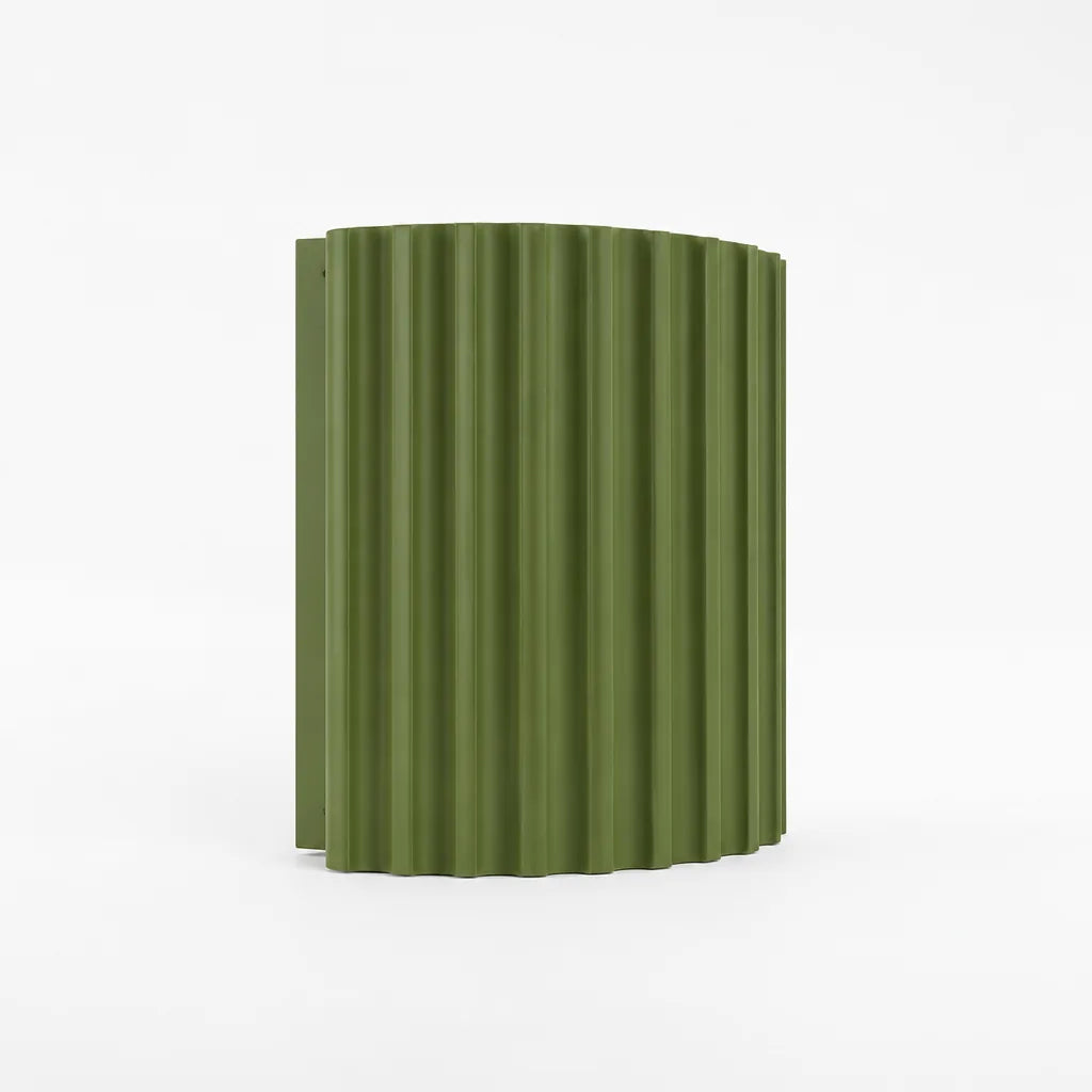 Modern Ribbed Sculptural LED Wall Lamp