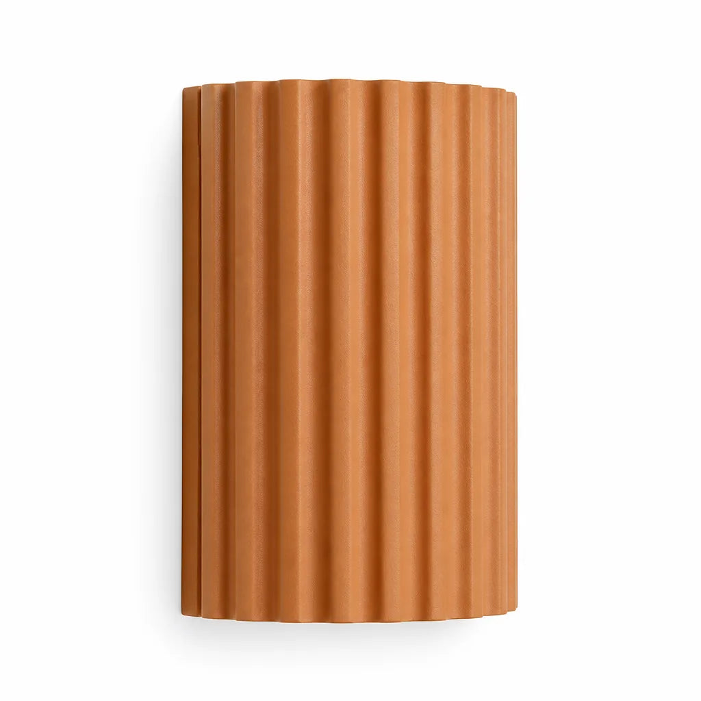 Modern Ribbed Sculptural LED Wall Lamp