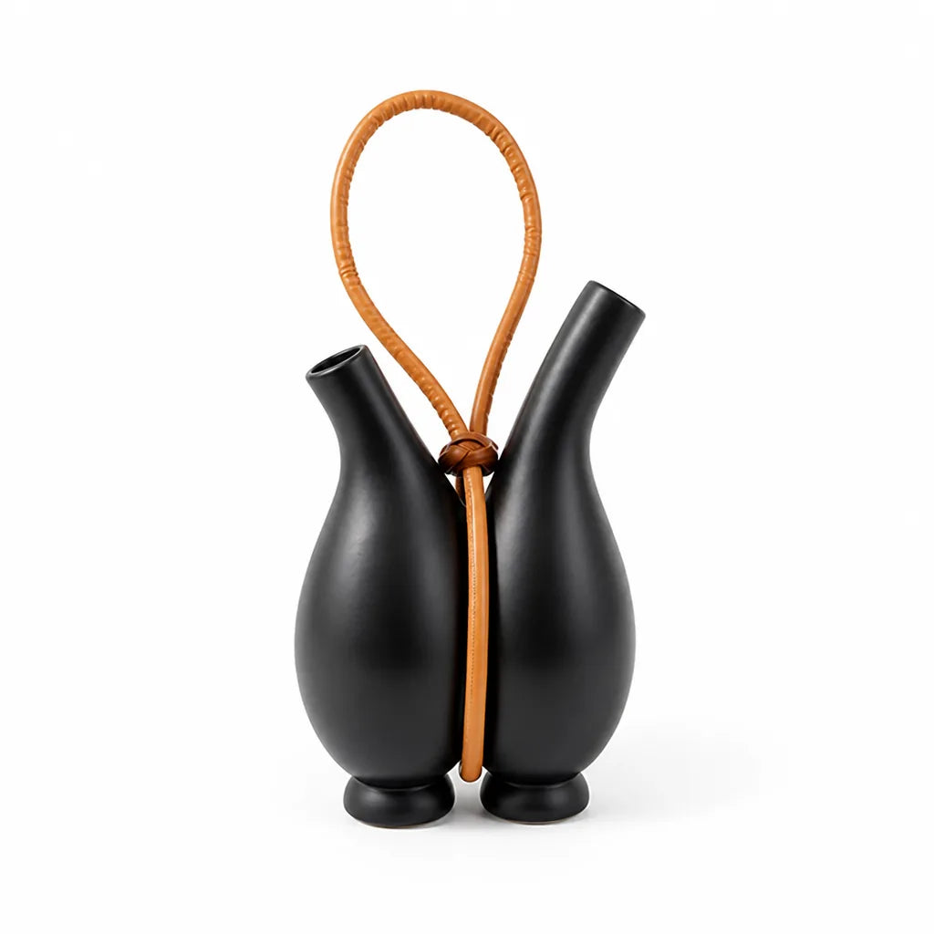Modern Sculptural Smooth-Finish Flower Vase