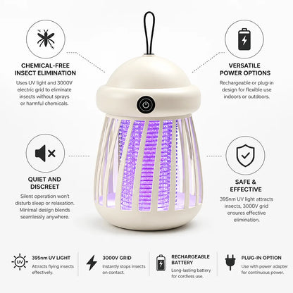 Mosquito Killer Lamp UV Light Rechargeable & Plug-In