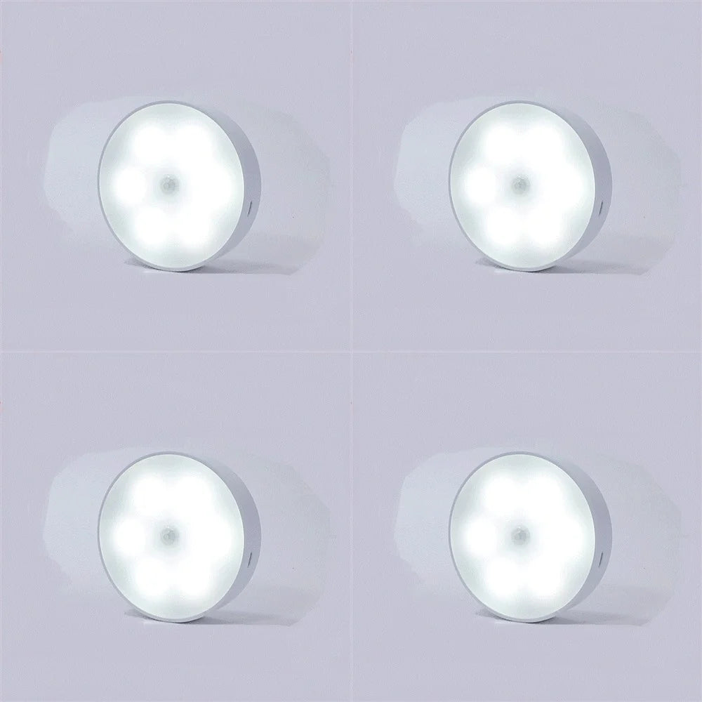 Motion Sensor Puck Light USB Rechargeable Magnetic Mount