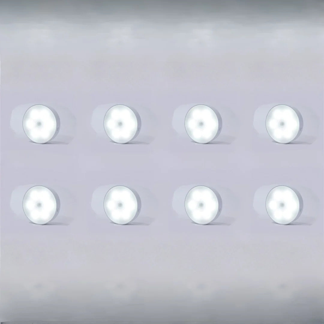 Motion Sensor Puck Light USB Rechargeable Magnetic Mount