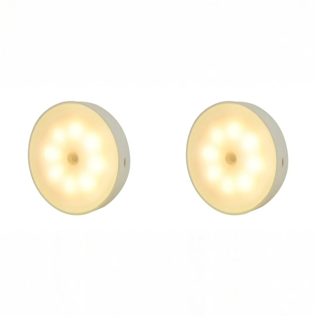 Motion Sensor Puck Light USB Rechargeable Magnetic Mount