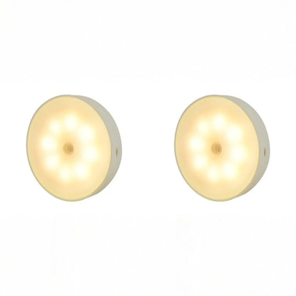 Motion Sensor Puck Light USB Rechargeable Magnetic Mount