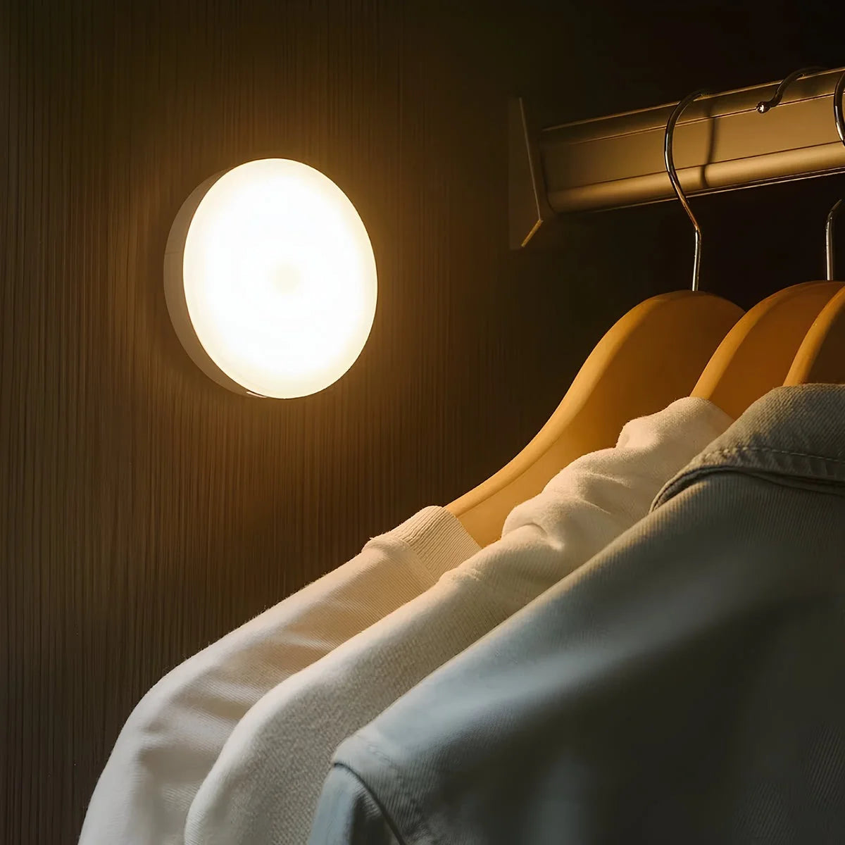 Motion Sensor Puck Light USB Rechargeable Magnetic Mount