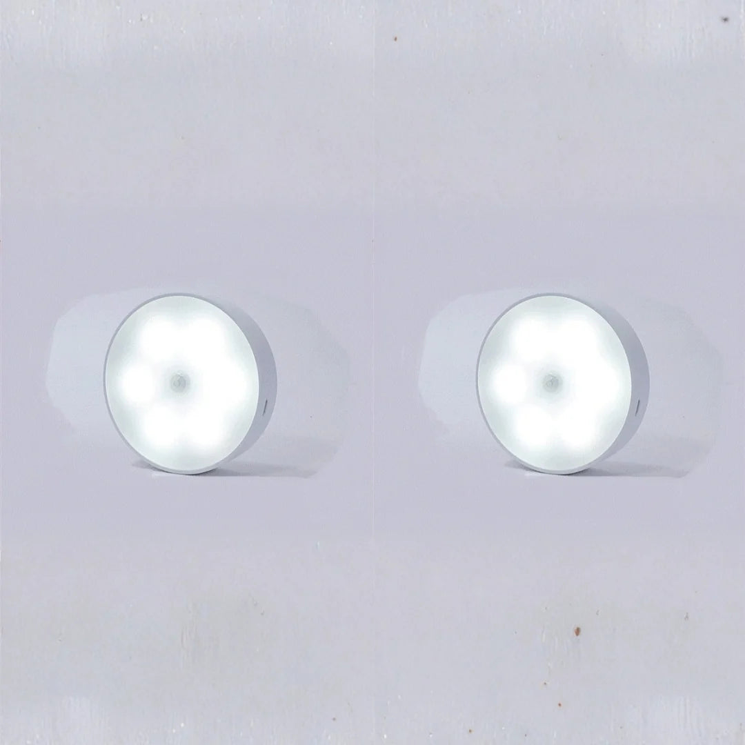 Motion Sensor Puck Light USB Rechargeable Magnetic Mount
